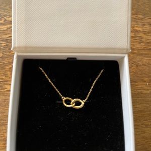 Mejuri 14k gold infinity necklace